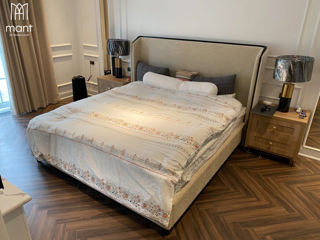 giường tân cổ đơn giản cho phòng ngủ master biệt thự tại khu đô thị Ciputra