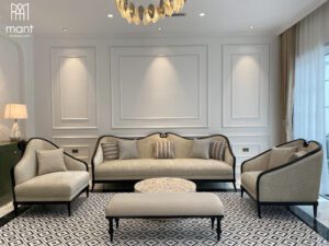sofa văng gỗ thiết kế độc bản bởi Mant cho biệt thự Ciputra