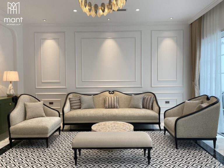 sofa văng gỗ thiết kế độc bản bởi Mant cho biệt thự Ciputra