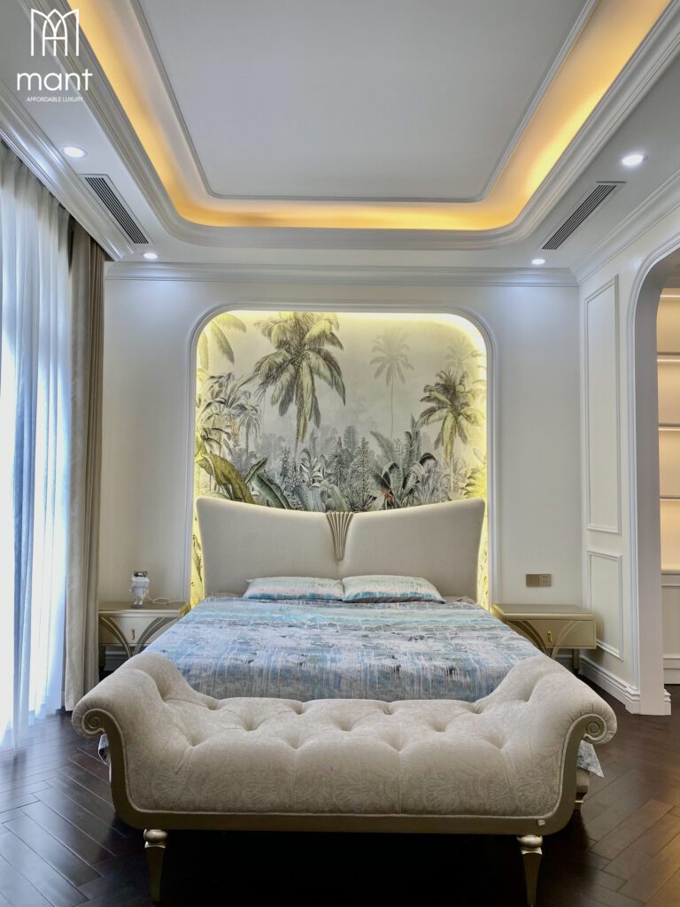 giường ngủ tân cổ điển cho phòng ngủ master cho chung cư Hải Phòng