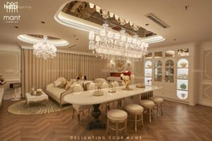 bộ bàn ghế ăn tân cổ điển nhà phố sài gòn