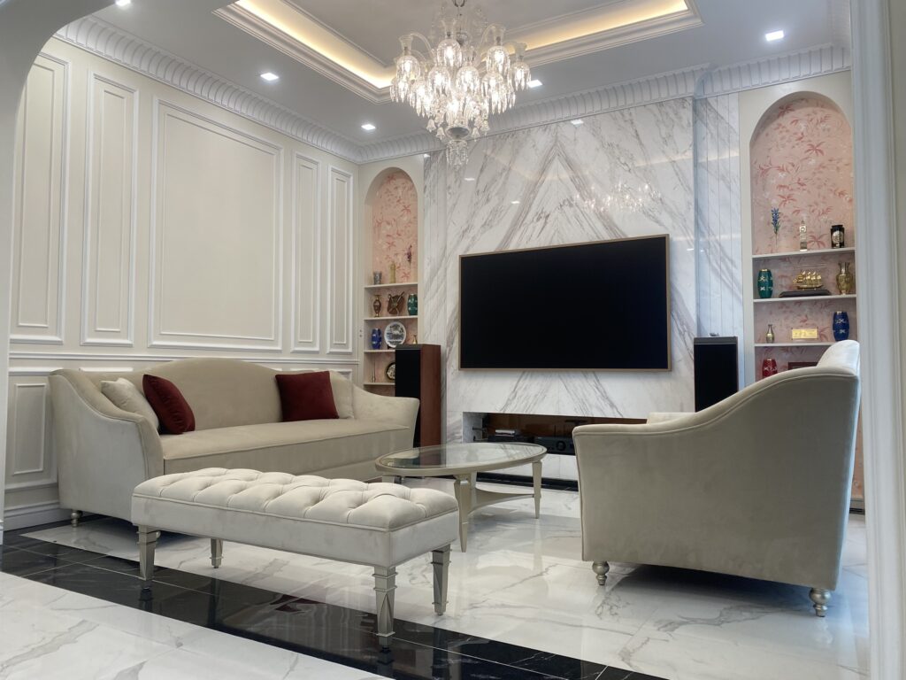 nội thất sofa phòng khách cho biệt thự Hà Nội