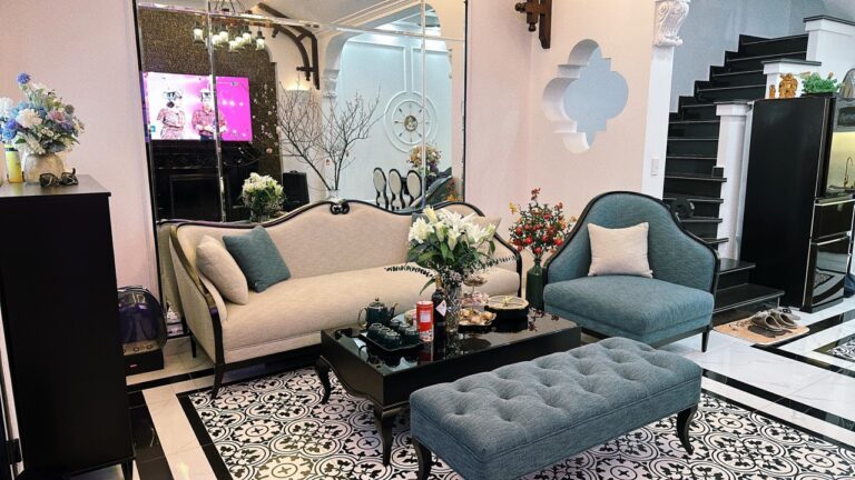 bộ sofa tân cổ điển thiết kế cho nhà phố Hải Phòng