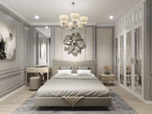 thiết kế nội thất phòng ngủ master cho căn hộ Sunshine City